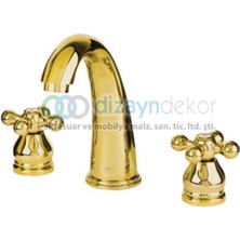 Altın 3 Delikli Lavabo Bataryası 290661