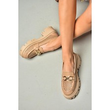 Fox Shoes S250242609 Ten Kalın Tabalı Kadın Ayakkabı