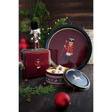 Tekno Trust Metal 3 Lü Yılbaşı Set, 15.8 x 15.8 x 8 Cm, Ø14 x 7 Cm, Ø31.5 cm Tepsi  Metal 3 Kırmızı