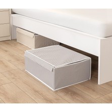Tekno Trust Gri 3 Adet Kapaklı Çok Amaçlı Baza Altı Kutu 50X40X19 cm 3 Tela