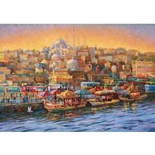 Movas Sanat Istanbul'da Akşam Sivenkov | Elmas Mozaik Tablo | Mozaik Puzzle | 65x45 | E20201729M