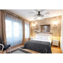 Kendal Vanti KCF278 60W 30 Inç Ahşap Beyaz 6 Kanatlı Lambalı Avizeli Ipli Tavan Vantilatörü