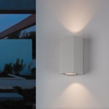 Full Reyon 14 Watt Beyaz Kasa  Beyaz Işık Çift Yönlü Iç ve Dış Mekan Armatür, Bahçe Duvar Aydınlatma Apliği