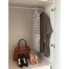 Tekno Trust 30 x 30 Beyaz Plastik Raf Organizer Gardrop Askılı Dolap Içi Düzenleyici Plastik Gardırop