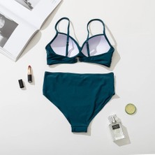 Traje Den Yüksek Bel 2 Parça Bikini Takımı