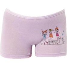 Kota 3409 Kız Çocuk Çok Renkli Baskılı Boxer 6 Adet