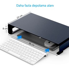 Newolexx Çok Amaçlı Monitör Laptop Notebook Standı Yükseltici Sehpa Siyah Metal