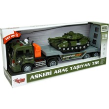 3+ Yaş Sürtmeli Sesli Işıklı Askeri Araç Taşıyan Tır Oyuncak Tank Scntoys