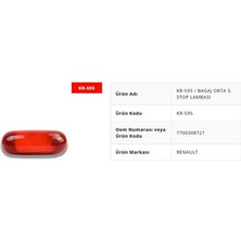 Ölmez Bagaj Orta 3. Stop Lambası Kangoo 2