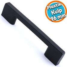 Nzb Mobilya Mutfak Dolabı Çekmece Dolap Kulpları Kapak Kulpu Kulbu Siyah 96 mm Plastik Kulp