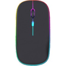 Sprange Srm1 Rgb Ledli Şarjlı Çift Mod 2.4ghz Wireless +  5.1V Bluetooth Mouse