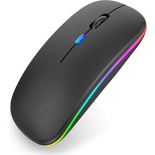 Sprange Srm1 Rgb Ledli Şarjlı Çift Mod 2.4ghz Wireless +  5.1V Bluetooth Mouse