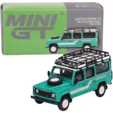 Mini Gt 590 Land Rover Defender 110 1985 County Station Wagon Trident Green Model Araba