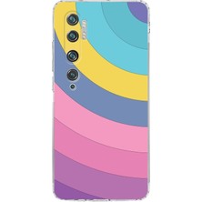 PrintiFy Xiaomi Mi Note 10 Pro Kamera Korumalı Kapak Renk Cümbüşü Tasarımlı Şeffaf Kılıf