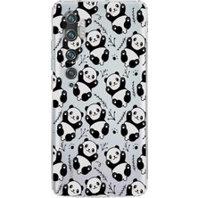 PrintiFy Xiaomi Poco X3 Kamera Korumalı Kapak Panda Tasarımlı Şeffaf Kılıf
