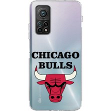 PrintiFy Xiaomi Mi 10T Pro Kamera Korumalı Kapak Chicago Bulls Tasarımlı Şeffaf Kılıf