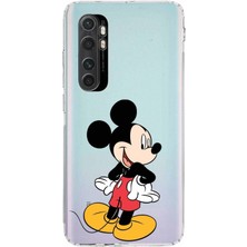 PrintiFy Xiaomi Mi Note 10 Lite Kamera Korumalı Kapak Mickey Mouse Tasarımlı Şeffaf Kılıf