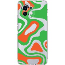 PrintiFy Xiaomi Mi 11T Kamera Korumalı Kapak Renkli Desen Tasarımlı Şeffaf Kılıf