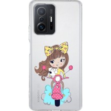 PrintiFy Xiaomi Mi 11T Pro Kamera Korumalı Kapak Vespagirl Tasarımlı Şeffaf Kılıf
