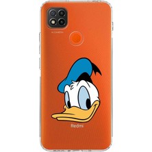 PrintiFy Xiaomi Redmi 10A Kamera Korumalı Kapak Donald Duck Tasarımlı Şeffaf Kılıf