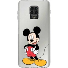 PrintiFy Xiaomi Redmi Note 9s Kamera Korumalı Kapak Mickey Mouse Tasarımlı Şeffaf Kılıf