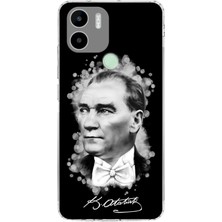 PrintiFy Redmi A2 Plus Uyumlu Kamera Korumalı Kapak Atatürk Tasarımlı Şeffaf Silikon