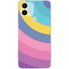 PrintiFy Redmi A1 Plus Kamera Korumalı Kapak Renk Cümbüşü Tasarımlı Şeffaf Kılıf