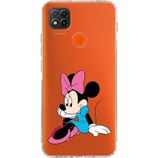 PrintiFy Xiaomi Redmi 10A Kamera Korumalı Kapak Minnie Mouse Tasarımlı Şeffaf Kılıf