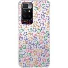 PrintiFy Redmi 10 2022 Uyumlu Kamera Korumalı Kapak Hello Kitty Tasarımlı Şeffaf Silikon Kılıf