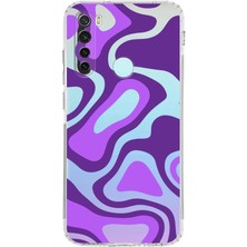 PrintiFy Xiaomi Redmi Note 8 Kamera Korumalı Kapak Renkli Desen Tasarımlı Şeffaf Kılıf