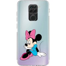 PrintiFy Xiaomi Redmi Note 9 Kamera Korumalı Kapak Minnie Mouse Tasarımlı Şeffaf Kılıf