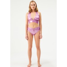 Eros Üçgen Bustiyer Bikini Takım Lila 1017ESBK