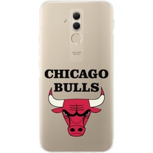 PrintiFy Huawei Mate 20 Lite Uyumlu Kamera Korumalı Kapak Chicago Bulls Tasarımlı Şeffaf Kılıf