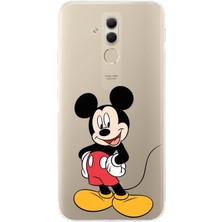PrintiFy Huawei Mate 20 Lite Kamera Korumalı Kapak Mickey Mouse Tasarımlı Şeffaf Kılıf