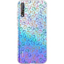 PrintiFy Huawei P Smart S Kamera Korumalı Kapak Hello Kitty Tasarımlı Şeffaf Kılıf