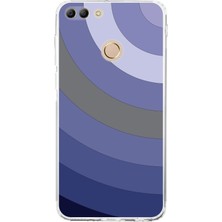 PrintiFy Huawei Y9 2018 Kamera Korumalı Kapak Renk Cümbüşü Tasarımlı Şeffaf Kılıf