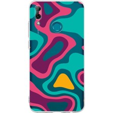 PrintiFy Huawei P Smart 2019 Kamera Korumalı Kapak Renkli Desen Tasarımlı Şeffaf Kılıf
