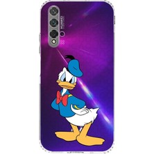 PrintiFy Huawei Nova 5t Kamera Korumalı Kapak Donald Duck Tasarımlı Şeffaf Kılıf