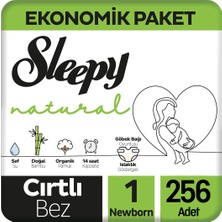 Sleepy Natural Bebek Bezi Ekonomik Paket 1 BEDEN 64X4 256 ADET