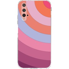 PrintiFy Huawei Nova 5t Kamera Korumalı Kapak Renk Cümbüşü Tasarımlı Şeffaf Kılıf