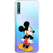PrintiFy Huawei P Smart S Kamera Korumalı Kapak Mickey Mouse Tasarımlı Şeffaf Kılıf