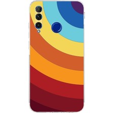 PrintiFy Huawei Honor 20 Lite Kamera Korumalı Kapak Renk Cümbüşü Tasarımlı Şeffaf Kılıf