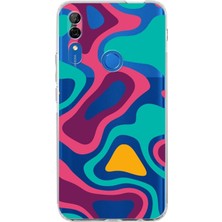 PrintiFy Huawei P Smart Z Kamera Korumalı Kapak Renkli Desen Tasarımlı Şeffaf Kılıf