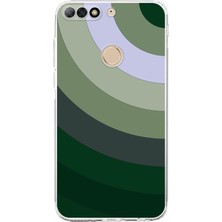 PrintiFy Huawei Y7 2018 Kamera Korumalı Kapak Renk Cümbüşü Tasarımlı Şeffaf Kılıf