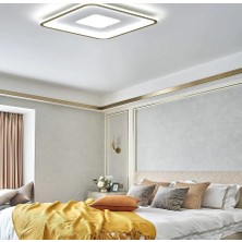 Zr Aydınlatma Beyaz 60X60CM Kare 3 Işık Rengi, kumandalı LED Tavan Lambası, avize, modern Aydınlatma, Dekoratif Işık