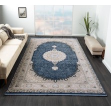 Çam Halı Jasmin EP001T Lacivert Klasik Desen Salon Halısı