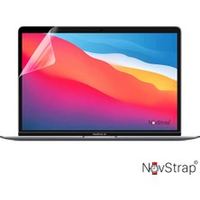 Novstrap Apple MacBook Pro M1 M2 13 Inç A2338 ile Uyumlu Simli Kılıf + Siyah Klavye Kılıfı + Film