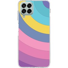 PrintiFy Samsung Galaxy M33 Kapak Renk Cümbüşü Tasarımlı Şeffaf Süper Silikon Kılıf