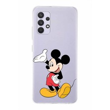 PrintiFy Samsung Galaxy A32 Kapak Mickey Mouse Tasarımlı Şeffaf Süper Silikon Kılıf