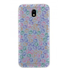 PrintiFy Samsung Galaxy J5 Pro Kapak Hello Kitty Tasarımlı Şeffaf Süper Silikon Kılıf